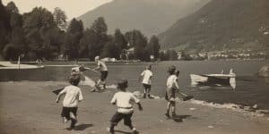 children playing in Ticino