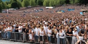 music festival crowd in Ticino
