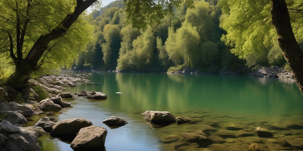 fishing spots in Ticino river landscape