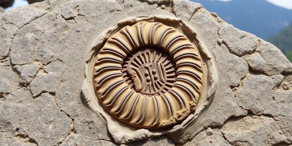 Fossile di trilobite su roccia