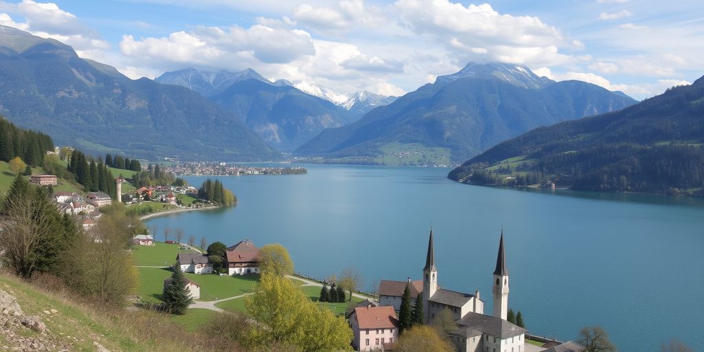 Paesaggio pittoresco del Ticino